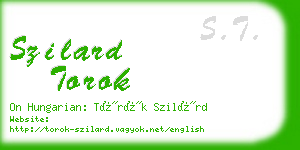 szilard torok business card